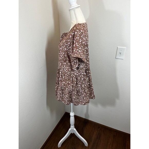 Cotton Bleu Women's Size L  Blouse Flower Ruffle Sleeves Pullover Polyester Top - Picture 5 of 8